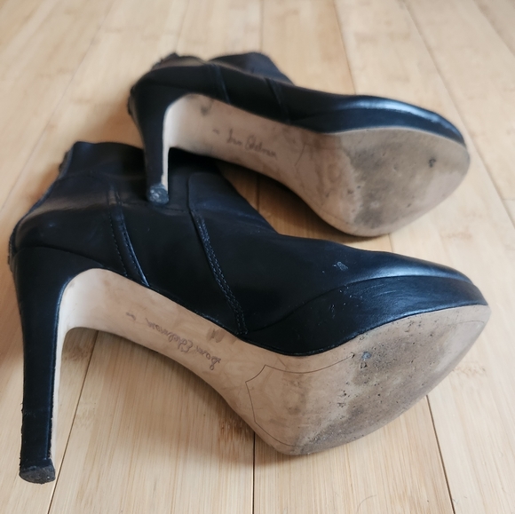 Sam Eldelman platform heel booties black sz 8 38 - Picture 4 of 6